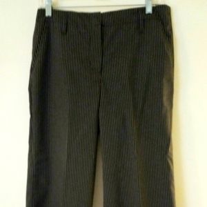 Larry Levine size 6 lifestyle attitude black pinstripe flare leg dress p…